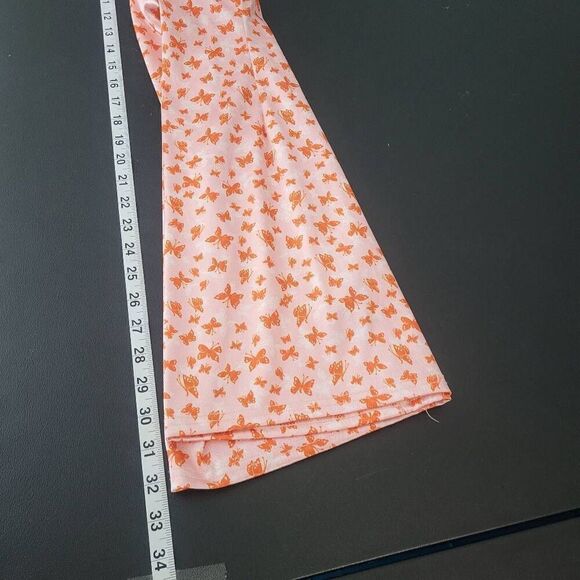 Urban Outfitters Womens Medium Satin Mini Dress Pink Butterfly Print Coquette - Picture 7 of 7